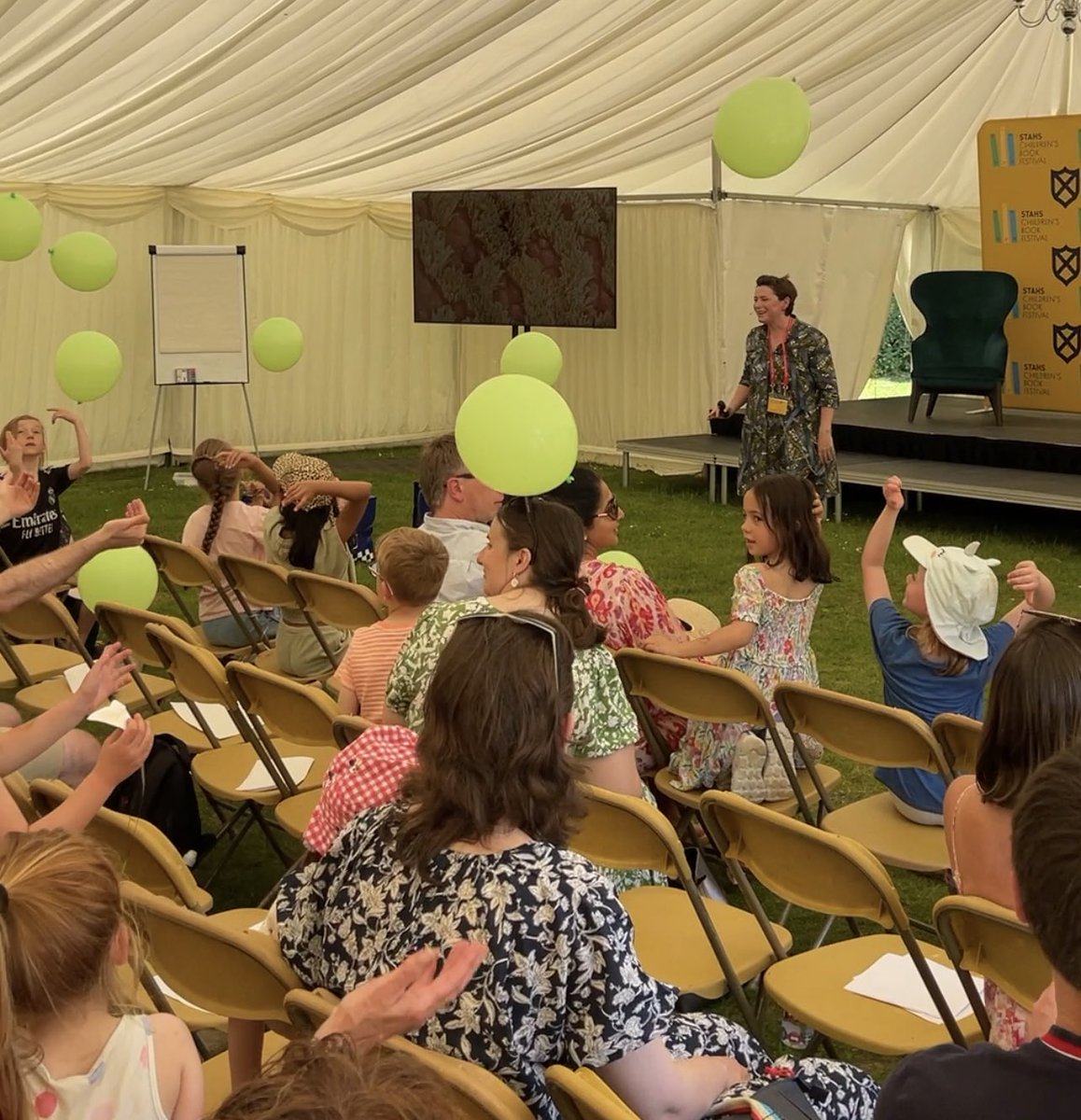 Snot balloons with <a href="/isabelwriting/">Isabel Thomas</a> #STAHSBookFest