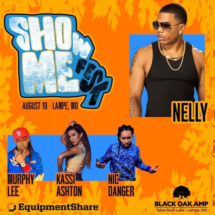 Get your tickets!   Make plans to be with us in LAMPE!
etix.com/.../c/5AE06153…
#showmefest #nicdanger #Nelly #murplylee #KassiAshton