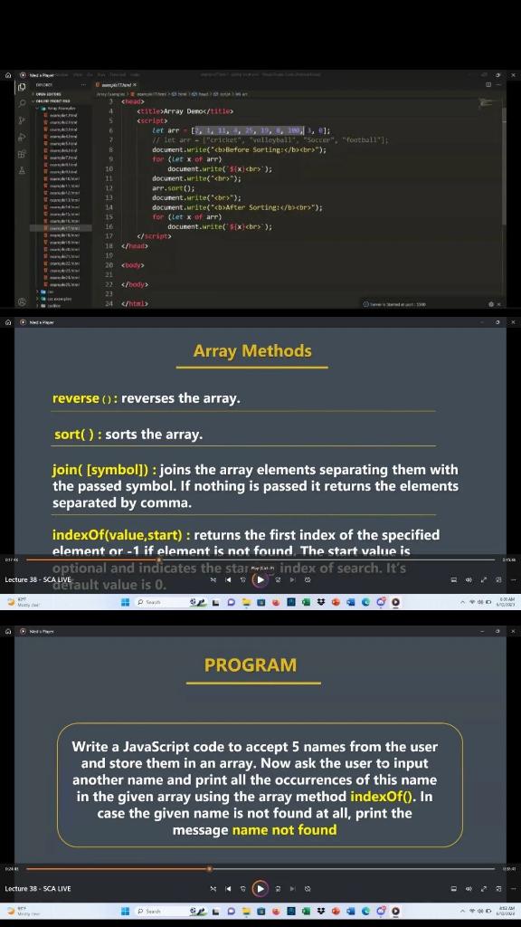 nishabhattnisha's tweet image. Day10
Really going good #LearningWithLeapfrog 
Today I continuting Learning Array..
Array Methods
Problem solving one by one with great example.
#60DaysOfLearningWithLeapFrog
#LearningWithLeapfrog2023
#LSPPLearningD10