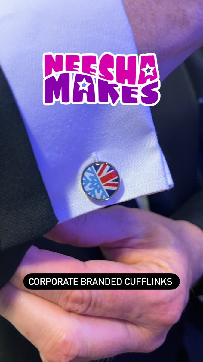 digideskva's tweet photo. These corporate cufflinks were on display at a big awards ceremony in London.

Side note: the wearer won the award for the business so their branding was on display.

Follow ‘neeshamakes’ on Instagram https://t.co/Q08nyBnfFD