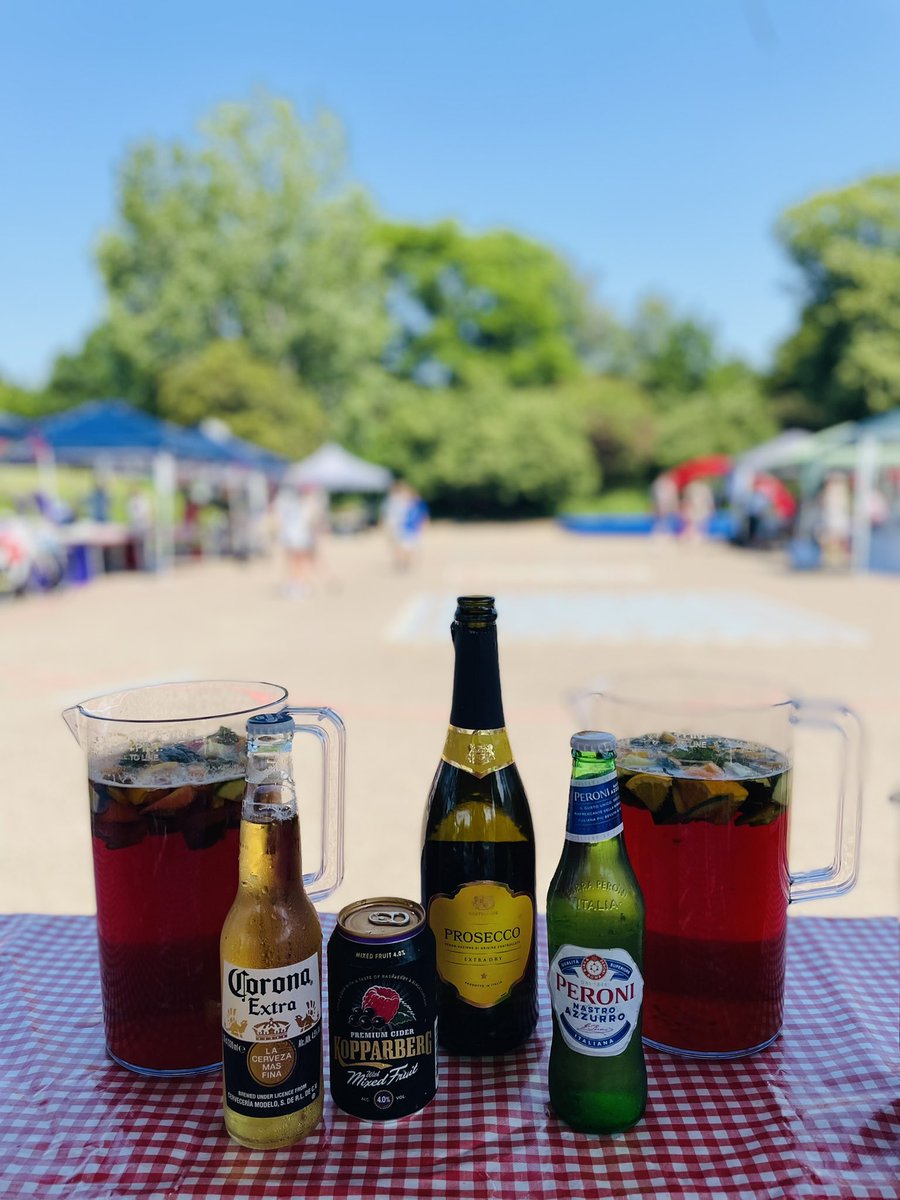 The Pimms, Prosecco, Beer and Cider stall is well and truly open… what an incredible day. Well done to the ladies <a href="/FOICs/">FoICS (Friends of Ivy Chimneys Primary School)</a>. You have done a sterling job  <a href="/IvyChimneys/">Ivy Chimneys Primary</a> <a href="/IC_Office/">Ivy Chimneys Office</a> Thank you to my ‘gang’ for working with me on the stall 🥂🍹🍺