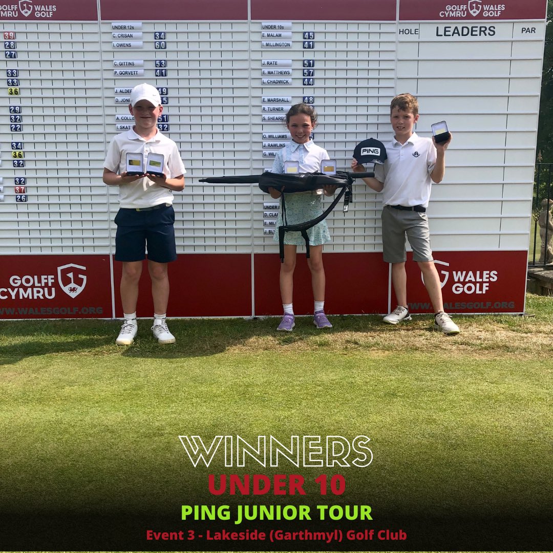Under 10s

1️⃣ Esme Matthews
2️⃣ Sam Sheard
3️⃣ George Smith

🏌️‍♀️ Leading Girl - Esme Matthews
🏌️‍♂️ Leading Boy - Sam Sheard