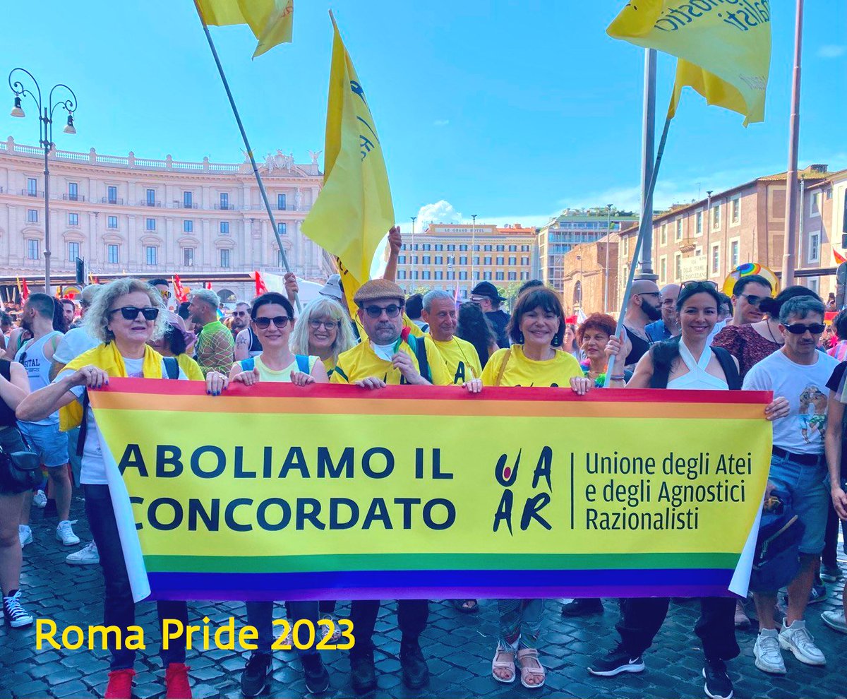 UAAR_it's tweet photo. Uaar with Pride!
#PrideMonth #Pride2023 
@Roma_Pride @FVG_Pride @uaarpn @UAAR_Roma https://t.co/XhR4tZeUSn