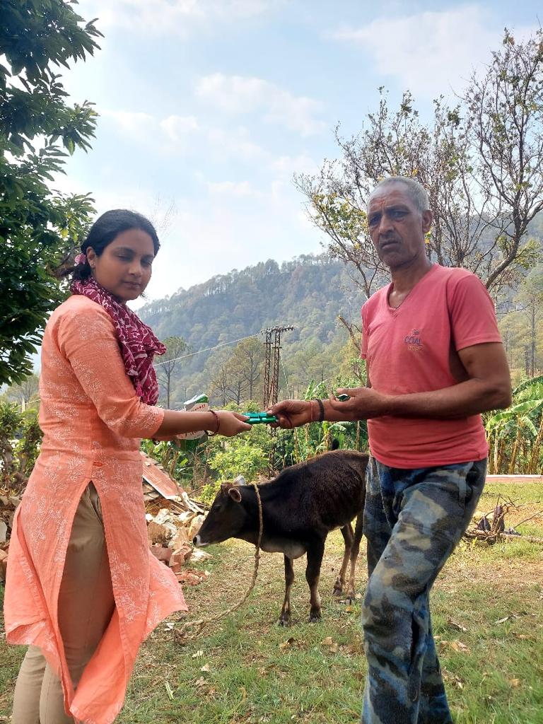 AdBageshwar's tweet photo. आज दिनांक 10/06/2023 को दुग्ध समिति सिरौली मे श्रीमती शांती देवी, दिनेश चंद्र की गाय का उपचार किया गया सभी गाय लंपी से बिमार थे @DirectorDairy @basava_ias https://t.co/Imrb4OyU05