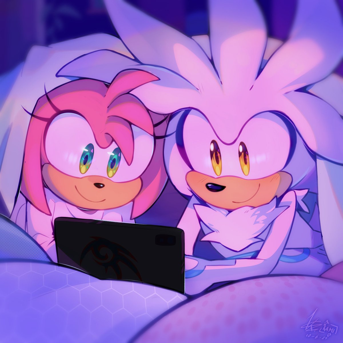 DumbKami_2's tweet photo. Idk xD Silvamy Day(?
#SilverTheHedgehog #AmyRose https://t.co/64H6NLoyFf