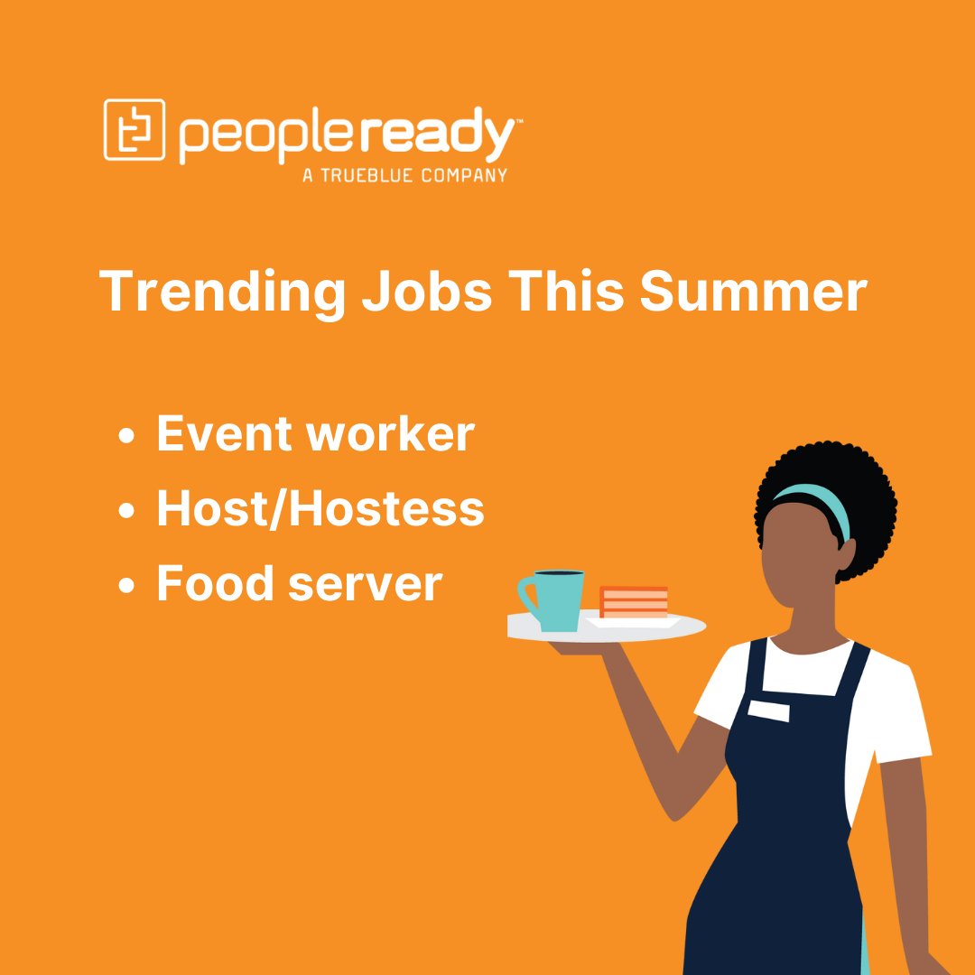 _PeopleReady's tweet photo. Check out our trending jobs this summer and start building a schedule that works for you with help from PeopleReady. https://t.co/PGueh2ppdw https://t.co/EGT2HIepL8