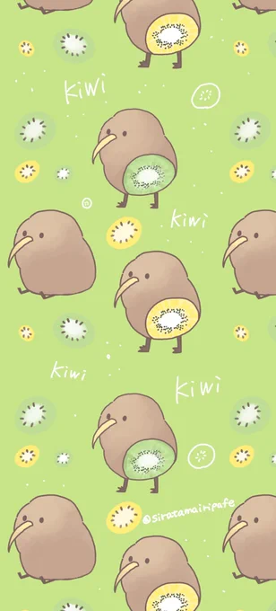前向キウイ壁紙🥝 スマホの待ち受けなどにお使いください～! アイコン等への使用は×です