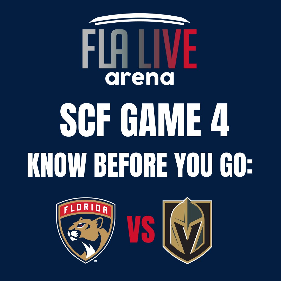 AmerantArena's tweet photo. The Stanley Cup Final ‼️ Game 4⃣

Join us for the pregame party with a DJ, live music, food trucks, drink specials and MORE!

Be sure to get here early, parking gates open at 4pm 😺

KBYG » https://t.co/cC3FeclUta https://t.co/rOw0ULAWWd
