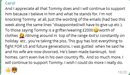 #TommyRobinson supporters make me laugh hard. 🤣🤣🤣