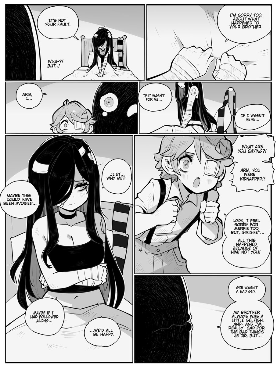 Amissio - Ch6 part 4   Aria is greeted by her friends! And they take a minute to think about what happened before. But wait, more guests??