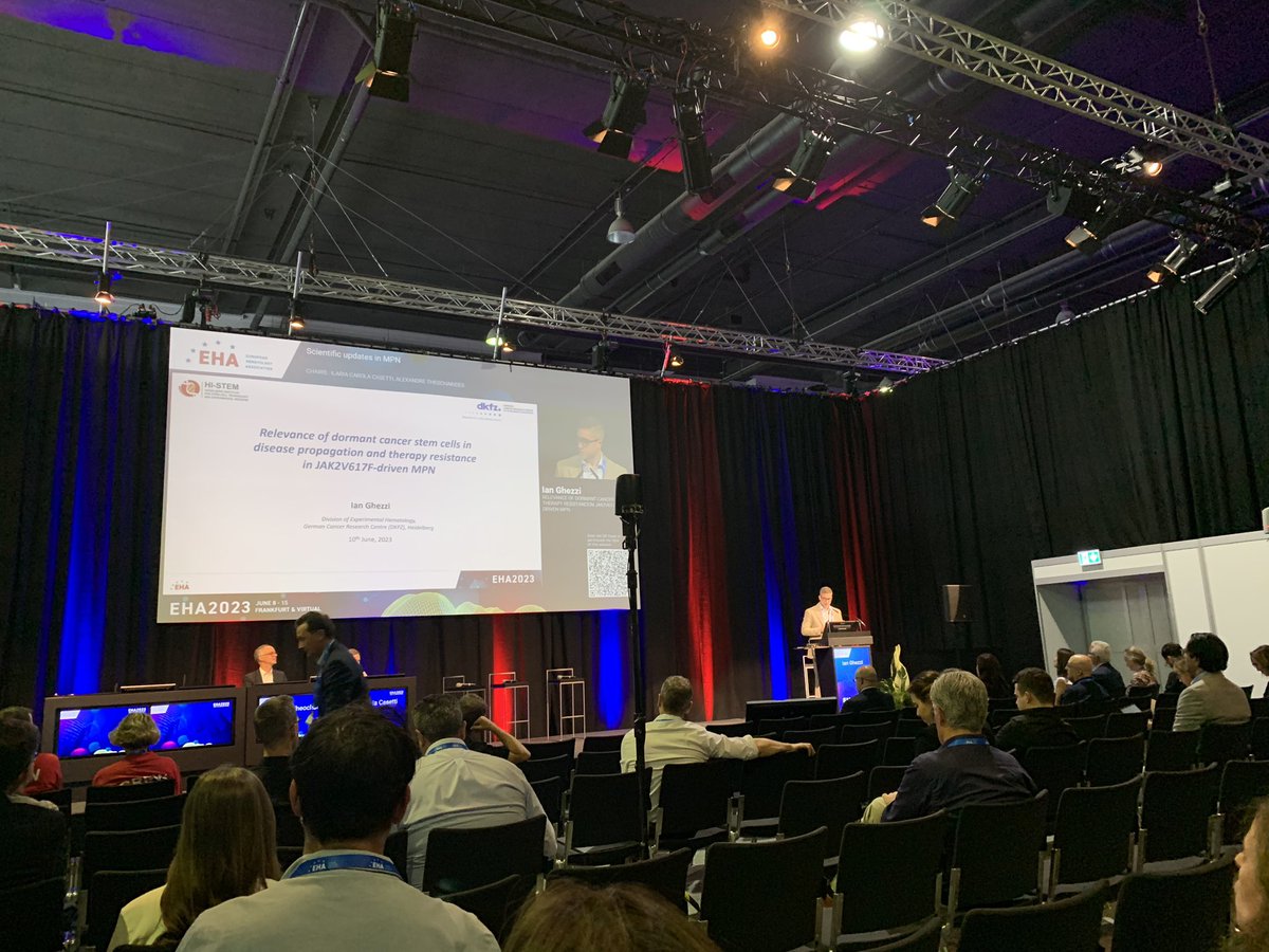 Exciting talk on the role of dormant cancer stem cells in JAK2-V617F driven MPN by <a href="/GhezziIan/">Ian Ghezzi</a> from <a href="/MilsomLab/">Experimental Hematology Lab</a> <a href="/DKFZ/">DKFZ</a> #MPN #LSC #EHA2023