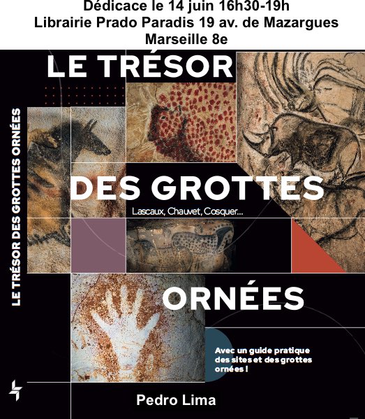 Ce mercredi 14 juin, je serai en dédicace de mon nouveau livre « Le trésor des grottes ornées » à la très belle librairie Prado Paradis dans le 8e à Marseille. Au plaisir de vous y rencontrer! 🐴🦬🐧✋🏾