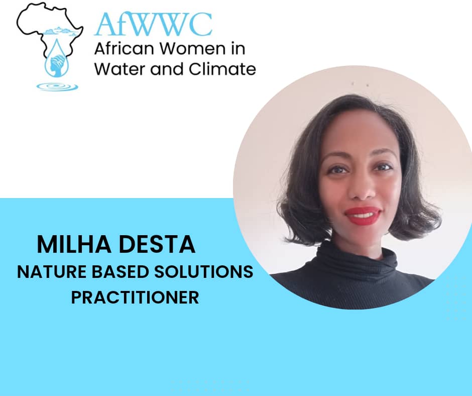 AfWWC's tweet photo. Meet one of our founding members of AfWWC @DestaMilha who is a practitioner in connecting #climate #water and greening investments in the #healthcare sector both local and global levels. https://t.co/Z2l8X5KCCK