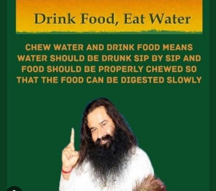 ANKITDHAMIJA1's tweet photo. Good habit of eating keeps you healthy and fit .Saint Dr Gurmeet Ram Rahim Singh Ji Insan says that drink water with sip by sip and chew the food properly so it digest easily and it will be healthy for us.#HealthTipsByMSG #HealthTipsByMSG https://t.co/OpBAPTj9gP