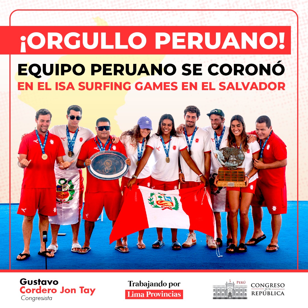 gcorderojontay's tweet photo. Gran victoria para el equipo peruano de surf! 🇵🇪
🔴Que esta victoria sea el inicio de muchos más éxitos para el equipo peruano de surf. ¡Sigamos surfeando las olas del éxito juntos! 🌊🇵🇪
#surfperu #LimaProvincias #SelecciónPeruana #surf #ISAWorldSurfingGames #Peru #ElSalvador https://t.co/Sx4UKnF5LW