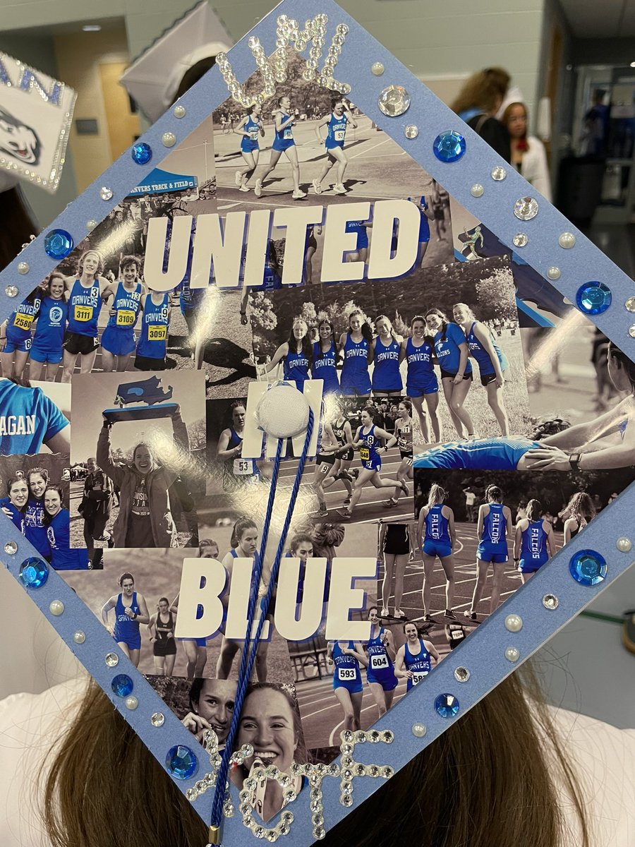 DanversXCTF's tweet photo. Class of 2023 XC/Tracklete Emma Eagan used her mortarboard to connect her past DHS XC & Track experiences to her future @RiverHawkXCTF experiences. Check it out! #specTRACKular #eXCited #UnitedInBlue https://t.co/OFiR08gzsw