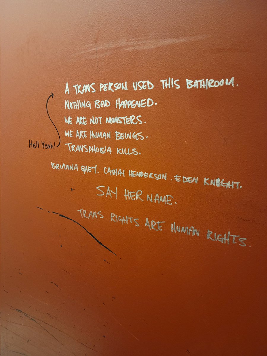 In the women's washroom in the College of Education where i spent my day. . . will share with my students on Monday . . .