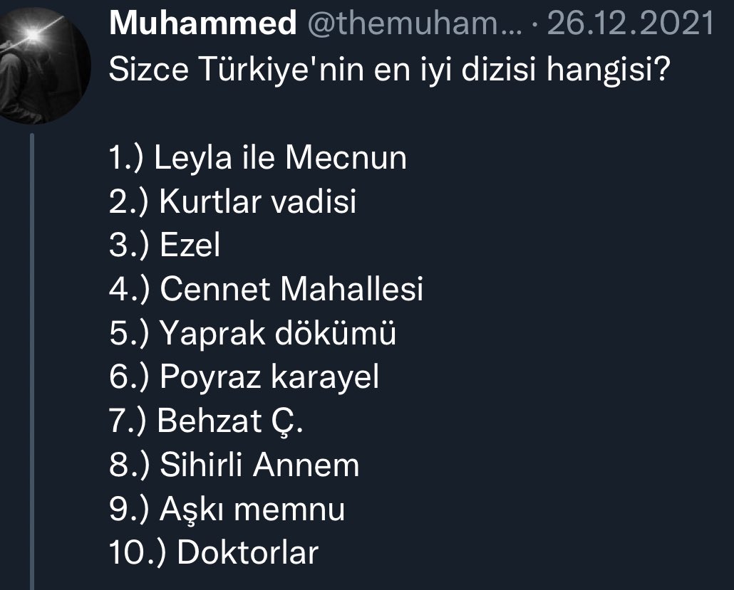 sizce türkiyenin en iyi dizisi hangisi ?