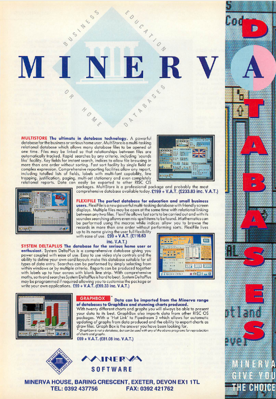 OldTechAdverts's tweet photo. Minerva does databases. Small business or for the phone, they have got you covered. Also a charting software linked to the databases.
https://t.co/SfvFFsdSAh
#bbcacorn #retrocomputing https://t.co/F1HEUvGUvE