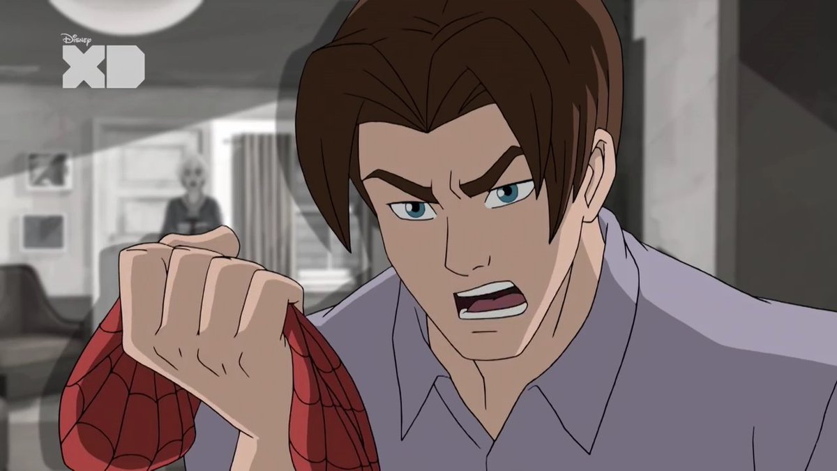 Spidey_pte's tweet photo. A small detail but bro's chin went through a whole ass character arc throughout the show lol https://t.co/FD5yhGU6yl