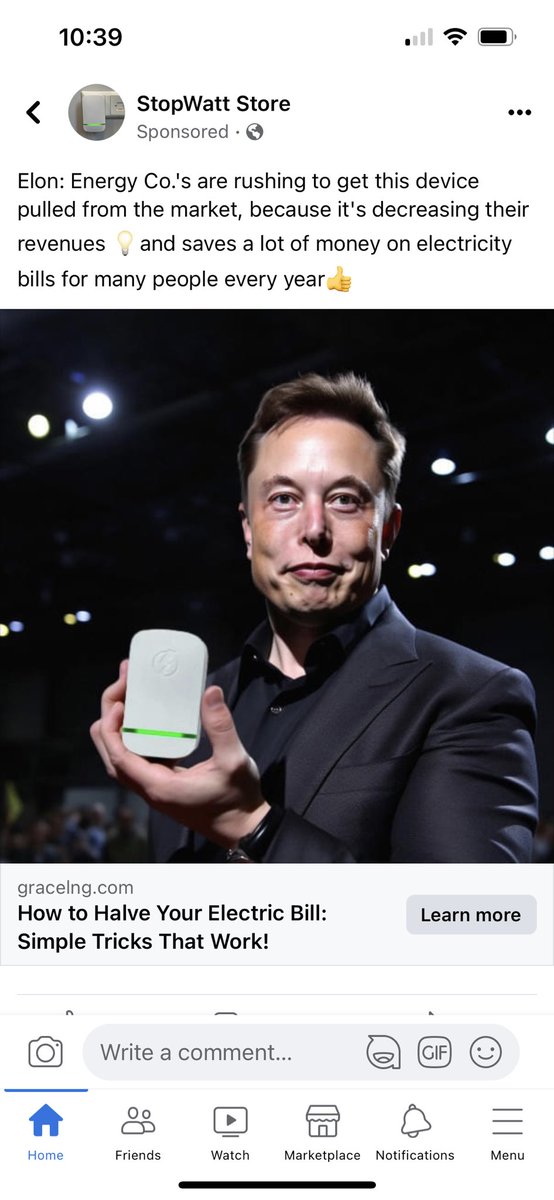 BrianBell82's tweet photo. @elonmusk Wanted you to know you are being used for selling this product below via an ad on Facebook. Tried purchasing and got an error message on the website. Right after received a fraud alert from my bank for a charge not matching the item. https://t.co/7AbJdTnKes