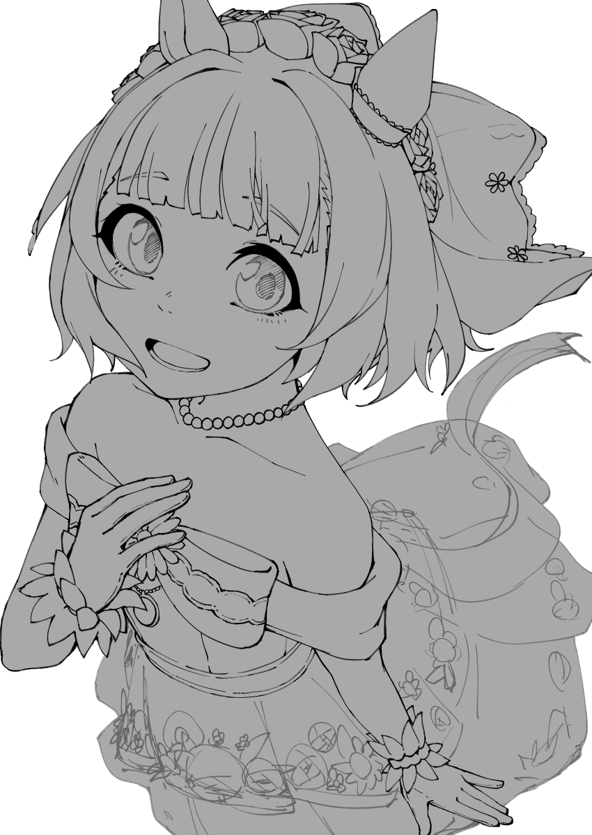 花花描きます(線画途中)