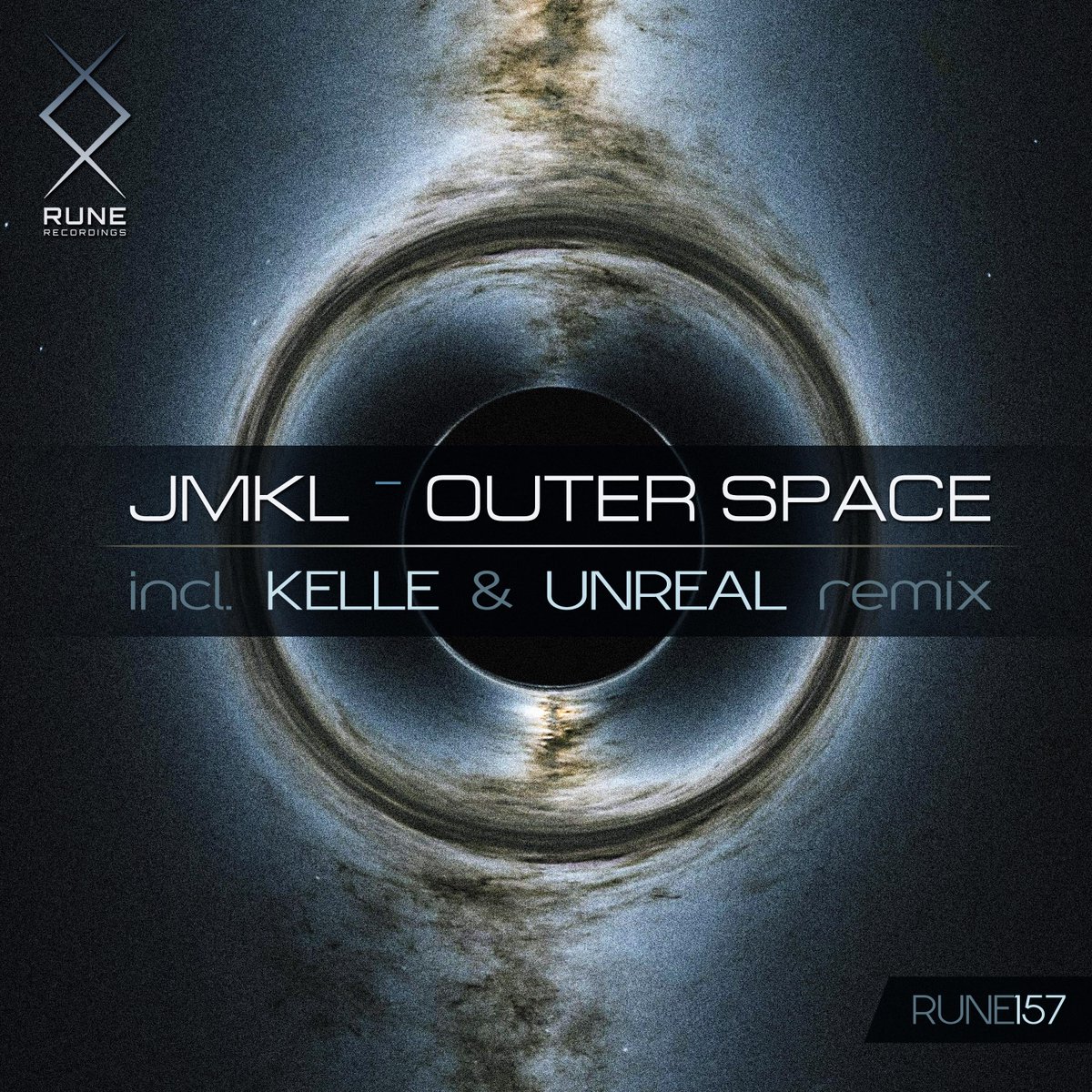 STAY RUNED🔥 on.soundcloud.com/wDCd7
• Artists: JMKL
• Remixers: Kelle, Unreal
• Title: Outer Space
• Cat. No: RUNE157
• Release: June 16, 2023
• Release mngmt: Clandestine x Dima 'RUNE' 
• Cover design: Corcyra
• Mastering: Under This
Enjoy &amp; share Breakbeats. Worldwide.