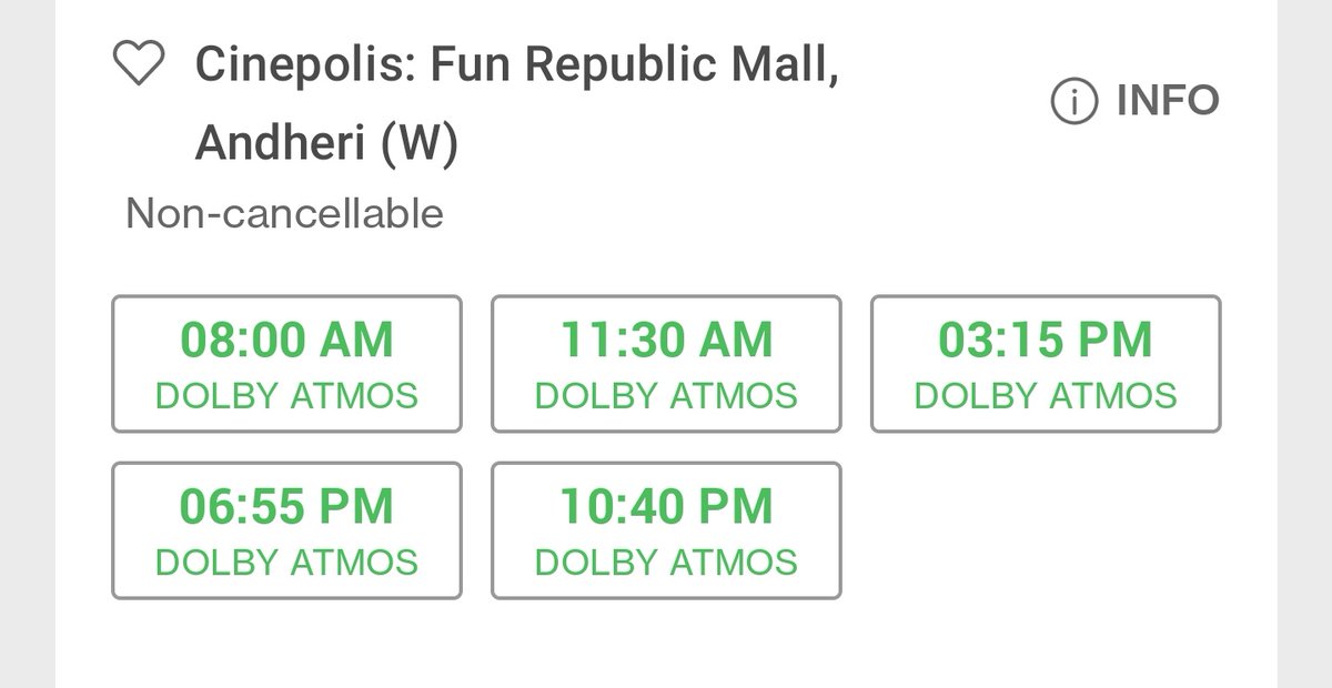 #Adipurush #Prabhas
Cinepolis Fun Republic Mall, Andheri, Mumbai. 
20% Bookings Done ✅🥵🥵🥵🔥
Check Once 🥵🥵🥵🔥✅
What A Start Within No Time Of Openings💥💥💥💥💥💥💥💥