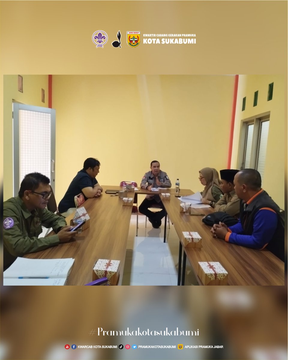 PramukaKotaSmi's tweet photo. Rapat Persiapan Rapat Kerja Cabang Gerakan Pramuka Kwartir Cabang Kota Sukabumi Tahun 2023 (10/06).
#pramukakotasukabumi #pramukajabar #pramuka #raker #kotasukabumi #sukabumi #renyah https://t.co/zRNvB35B1W