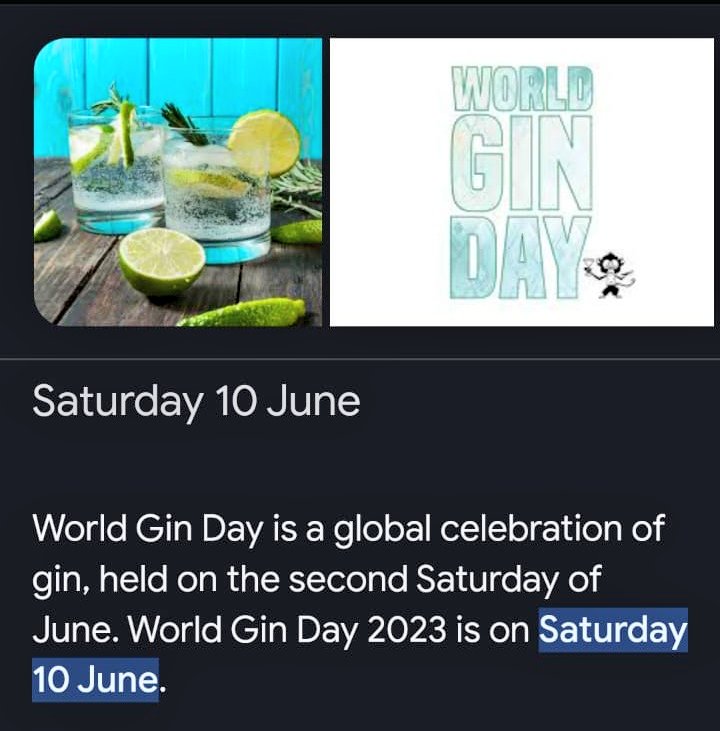 Cheers 🥂 
World Gin Day
#WorldGinDay