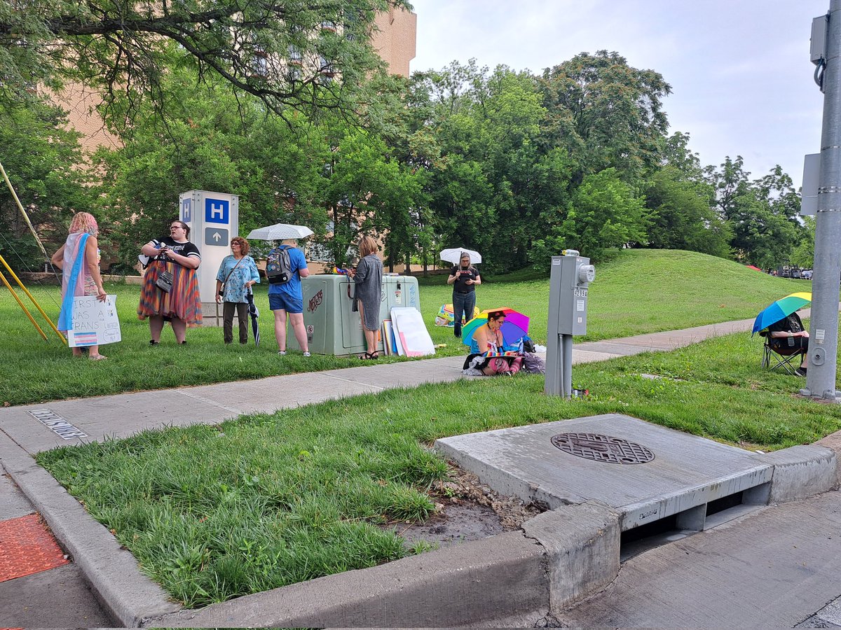 Rain won't keep us from demonstrating in support of gender diverse members of the community.

#StonewallWasARiot #TransActKC #KCPride #KCPrideFest #KCPrideFest23 #KansasCityPRIDE #KCPrideFestival #KCPrideFestParade #KCPrideParade #KCPrideParade23 #YallMeansAll #WithoutException