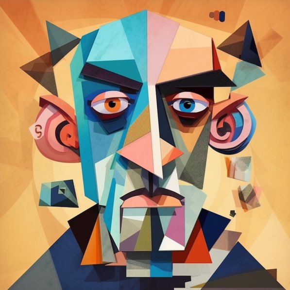 RofehP's tweet photo. "GTA characters transformed into geometric shapes and abstract forms, reimagined in Picasso's iconic Cubist style #Picasso #Cubism #GTACharacters #GeometricArt #AbstractForms ⁦@NFTCrypto_io⁩ ⁦@NFTGalIery⁩ ⁦@NFTWomenChannel⁩ ⁦@nftwoman651⁩ ⁦@NFTDrops⁩ https://t.co/Bt0ycWLswb
