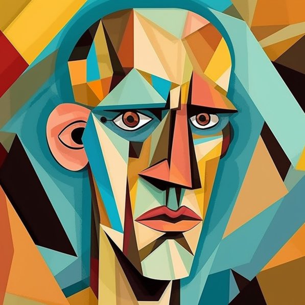 RofehP's tweet photo. "GTA characters transformed into geometric shapes and abstract forms, reimagined in Picasso's iconic Cubist style #Picasso #Cubism #GTACharacters #GeometricArt #AbstractForms ⁦@NFTCrypto_io⁩ ⁦@NFTGalIery⁩ ⁦@NFTWomenChannel⁩ ⁦@nftwoman651⁩ ⁦@NFTDrops⁩ https://t.co/Bt0ycWLswb