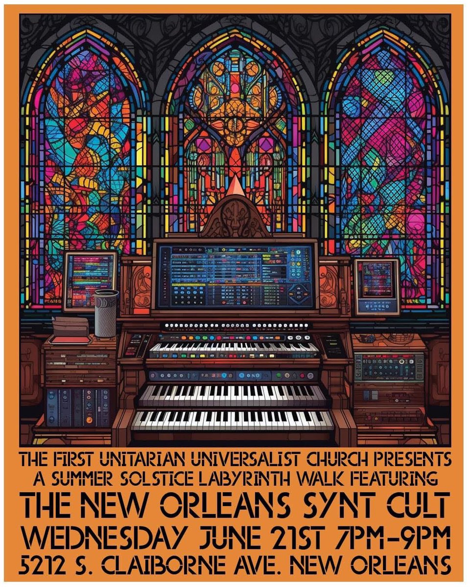 FUUNO's tweet photo. πSummer Solstice Labyrinth Walk at 1st UU Wednesday June 21 7pm All are welcome!π#uuTwitter #uuPagan #cUUps #SummerSolstice #NOLApagan https://t.co/1gYIuM5gxP