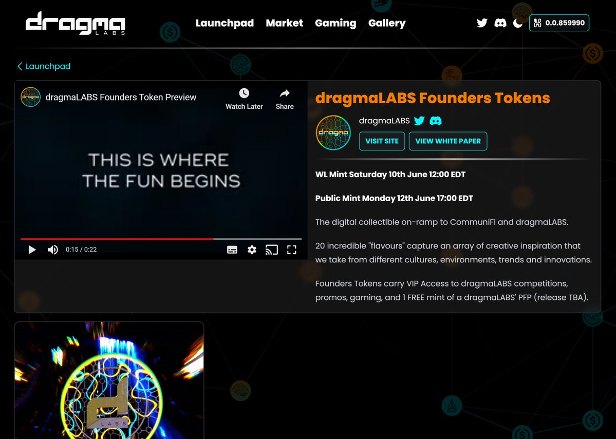 5 minutes till Founders Whitelist Mint! 

Feel free to get that token ID associated!

dragma.io/collections/nO…

#HederaNFTs $HBAR