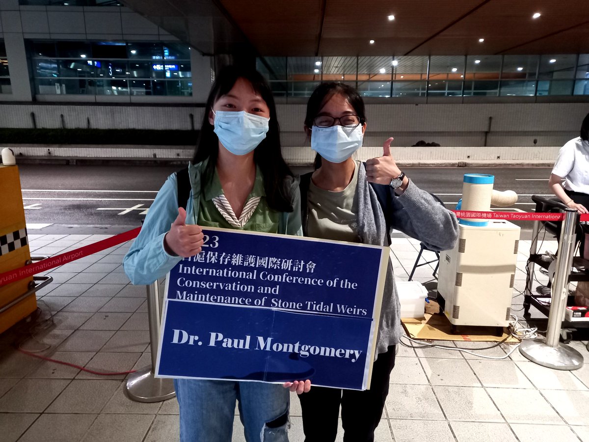 PMonty18's tweet photo. Landed in #Taipei #Taiwan!! With warm welcome from some kind students from national Central University @NcUofficial
#fishweirs #MaritimeCulturalHeritage
#heritage #fishing #climate #IndigenousPeoples #Ireland https://t.co/7OWbD6fplM