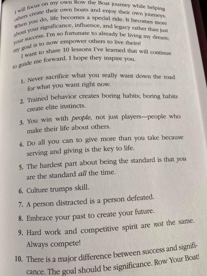 JonGordon11's tweet photo. 10 life rules from page 111 of “Row the Boat.” 📖 Which rule is your favorite? https://t.co/DdurlnutER