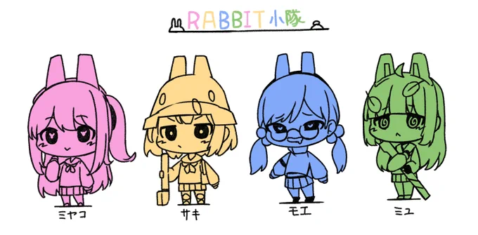 RABBIT小隊 先輩も描きたい #ブルアカ