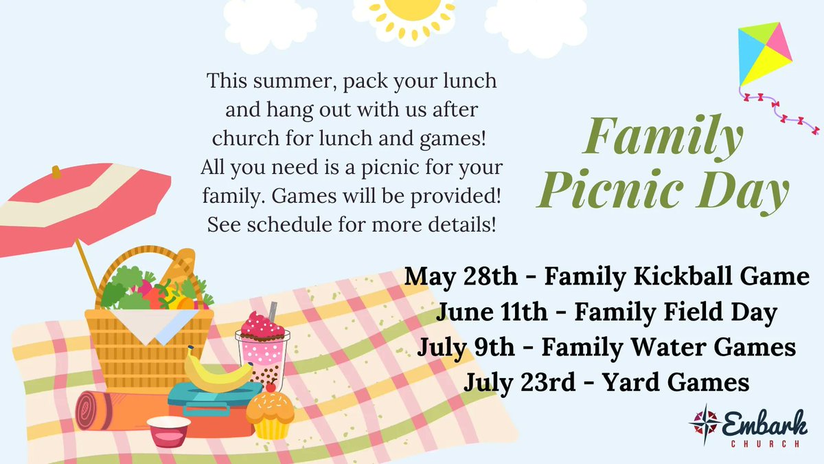 EmbarkChurch's tweet image. Bring a picnic lunch and join us for a HUGE slip-n-slide this Sunday following the service. Please plan to get wet!