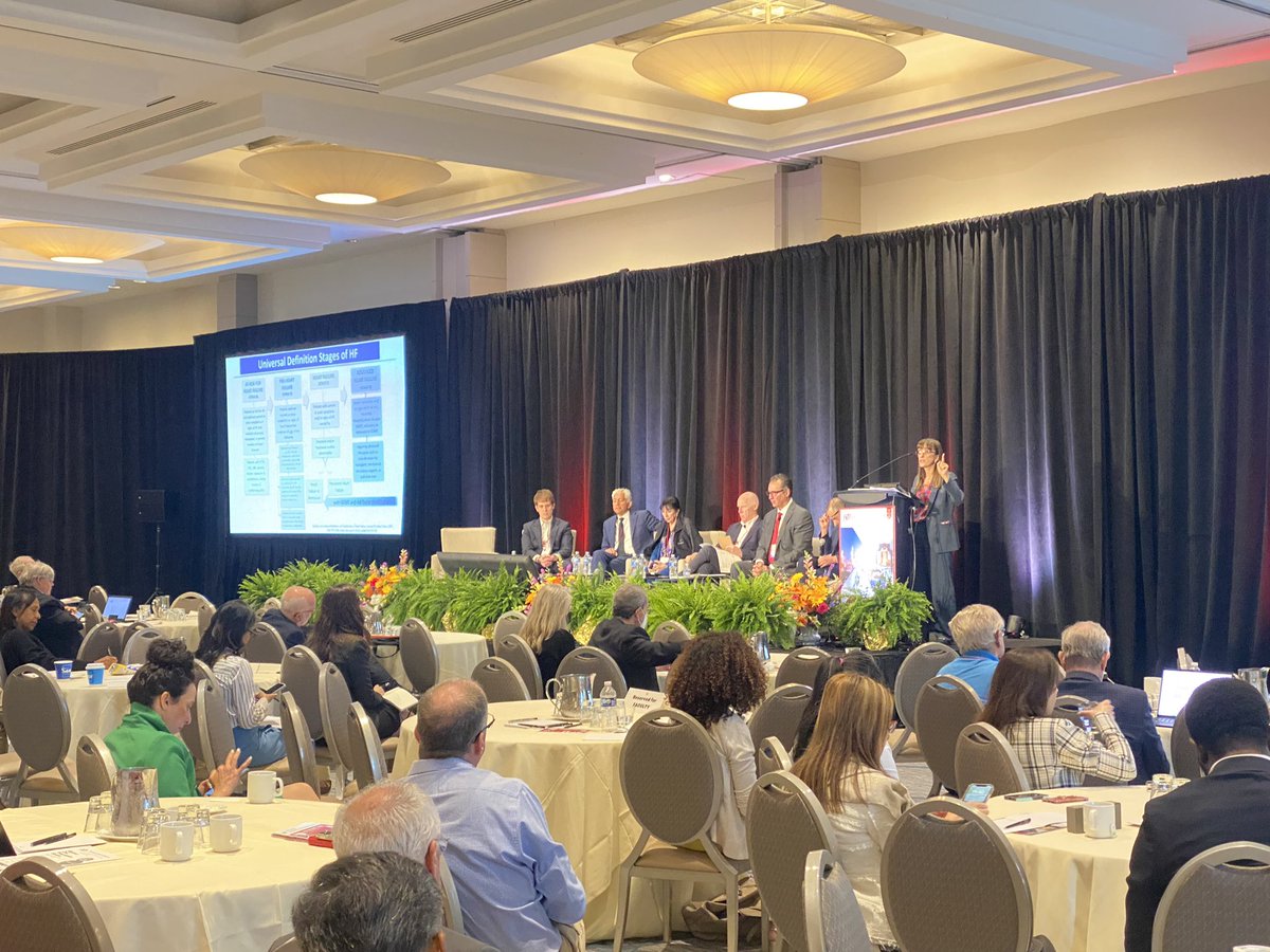 Compared to cancer, HF screening in at-risk patients lags substantially, resulting in insufficient prevention & early treatment to delay progression & eventual death. We must consider earlier eval of RFs, biometrics/biomarkers, structural markers, & GDMT initiation. #HiD2023