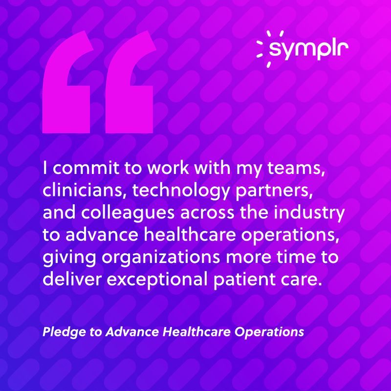 Add your voice to the Pledge to Advance #HealthcareOperations, a shared commitment to increase efficiency and reduce the administrative and operational burden for healthcare workers. 

Join us! symplr.com/healthcare-ope…