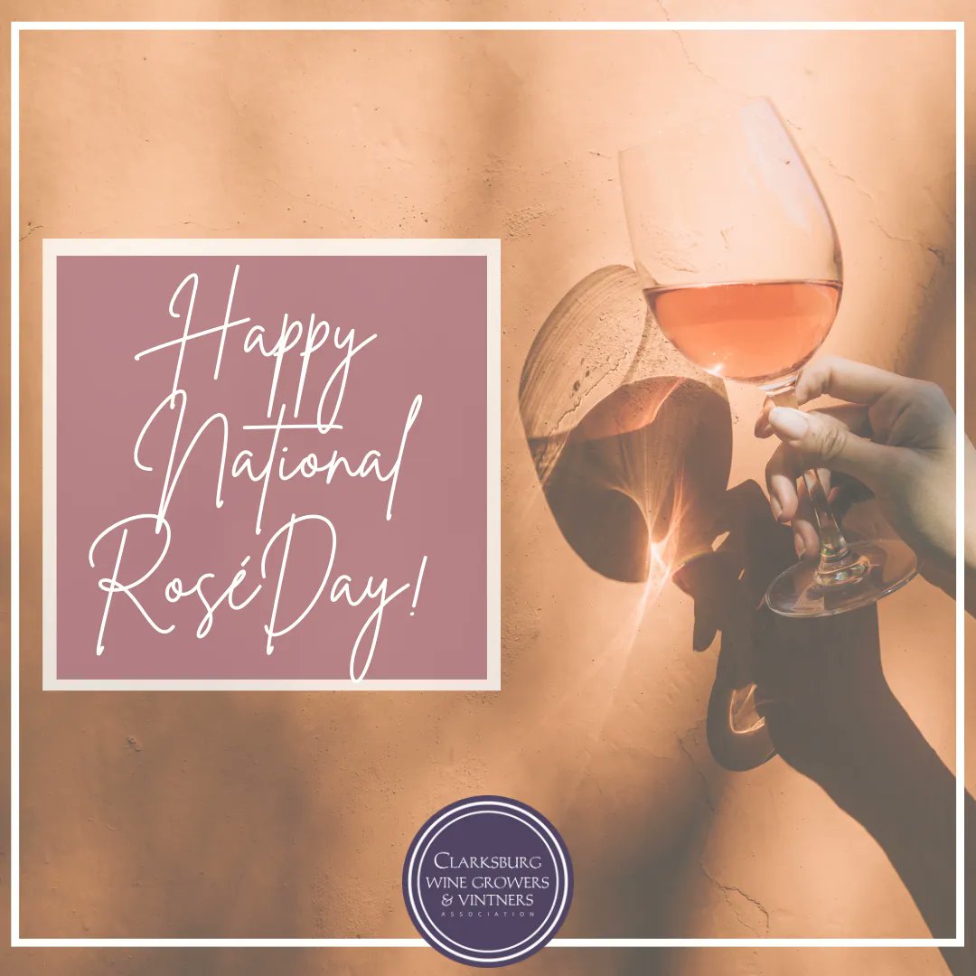 Happy National Rosé Day! #roséallday #cwgva #clarksburgwinecountry #clarksburg #cheers #rosé #summerwine