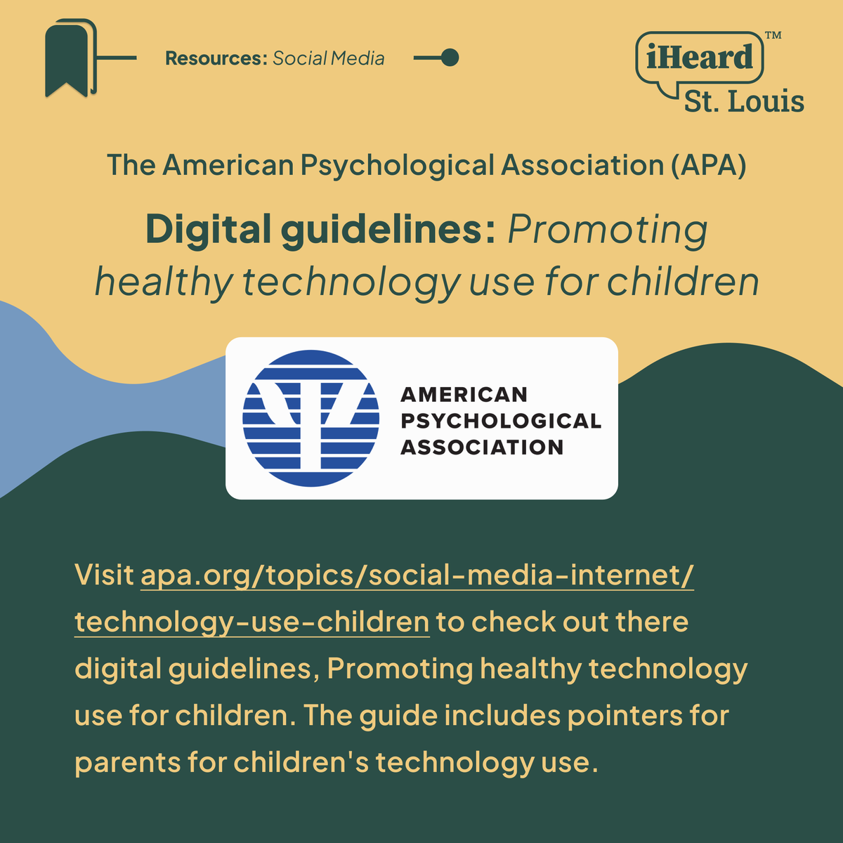 iheard_stl's tweet photo. If you’re interested in youth social media use, but you’re not sure where to start, check out these resources!
Visit https://t.co/Zg33U0V3Ki to learn more about this topic & more.
#iHeardSTL #SocialMedia #STLSocial Media #SocialMediaMentalHealth #STLYouth #STL #MentalHealth https://t.co/QBpfMgTLD1