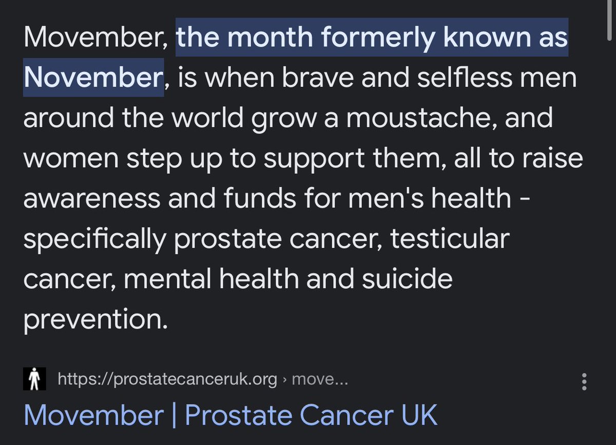 @DestroyerEryn @yote_notes @janicesguitar That’s also what Movember is for. I’ve always associated november with it anyway I never heard of  it being in June lmao