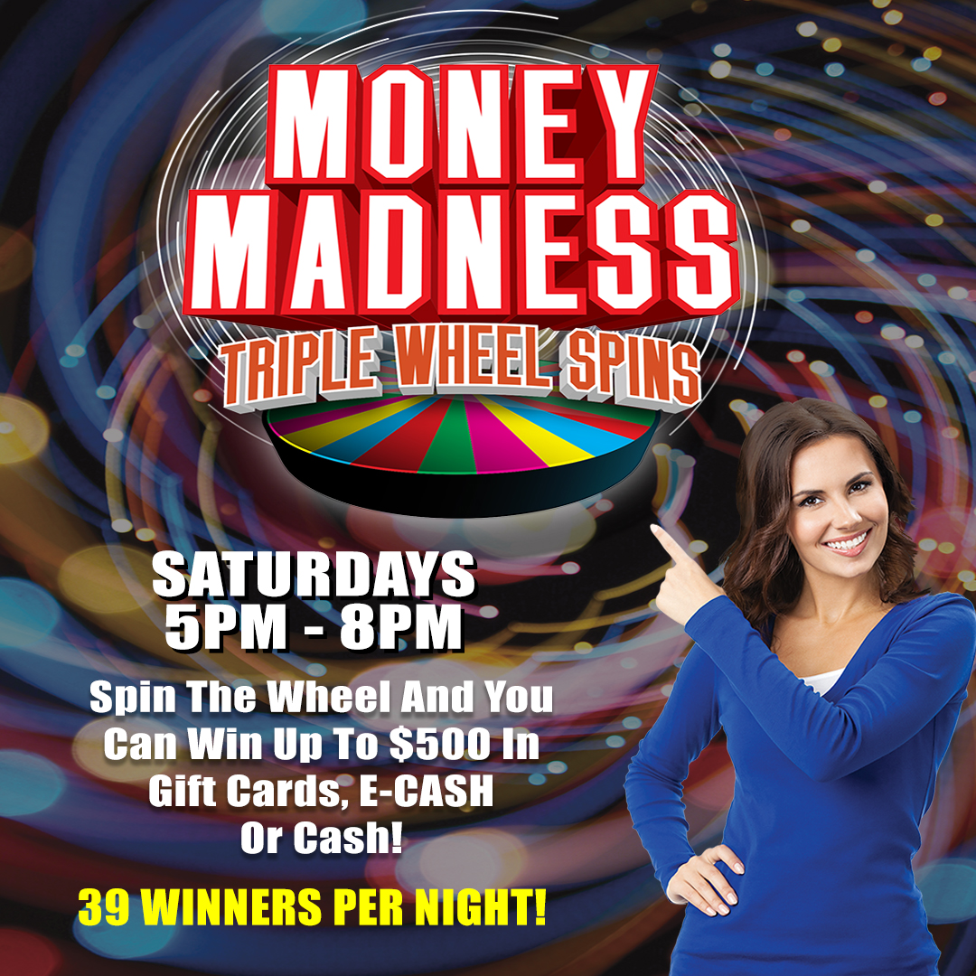 Money Madness...Spin The Wheel and WIN $500 in Gift Cards, E-Cash & Cash every Saturday from 5pm - 8pm!
*
*
#GoldDustWest #Downtown #Reno #Nevada #Gaming #Casino #Food #Instagram #Lights #Nightlife
#Casinolife #RenoTahoe #Entertainment #Housefulloffriends