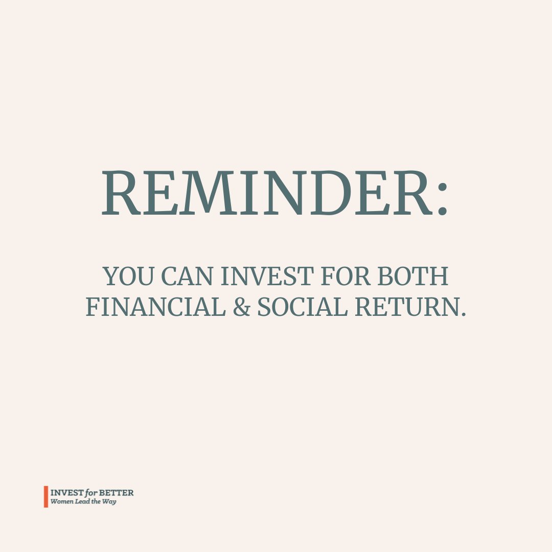 Investing is a life-long journey. The good news is you can have both financial and social returns.
#investingtips #esg #sustainableliving #socialimpact #womensupportingwomen