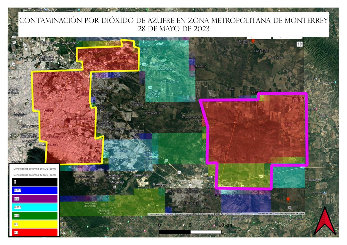 Toño Hernández (@tonyo_hernandez) on Twitter photo 1/4 CONTAMINACIÓN MORTAL EN MTY: ¿POR QUÉ SOLO SEÑALAR A PEMEX? 🌍🏭
El desfogue controlado de <a href="/Pemex/">Petróleos Mexicanos</a> en Cadereyta tuvo altas concentraciones de SO2 el 28 de mayo de 2023 (0.1 a 0.3 ppm).
Pero ese día otro polígono en MTY también tuvo concentraciones similares de SO2 (0.3 ppm). 1/4 CONTAMINACIÓN MORTAL EN MTY: ¿POR QUÉ SOLO SEÑALAR A PEMEX? 🌍🏭
El desfogue controlado de <a href="/Pemex/">Petróleos Mexicanos</a> en Cadereyta tuvo altas concentraciones de SO2 el 28 de mayo de 2023 (0.1 a 0.3 ppm).
Pero ese día otro polígono en MTY también tuvo concentraciones similares de SO2 (0.3 ppm).