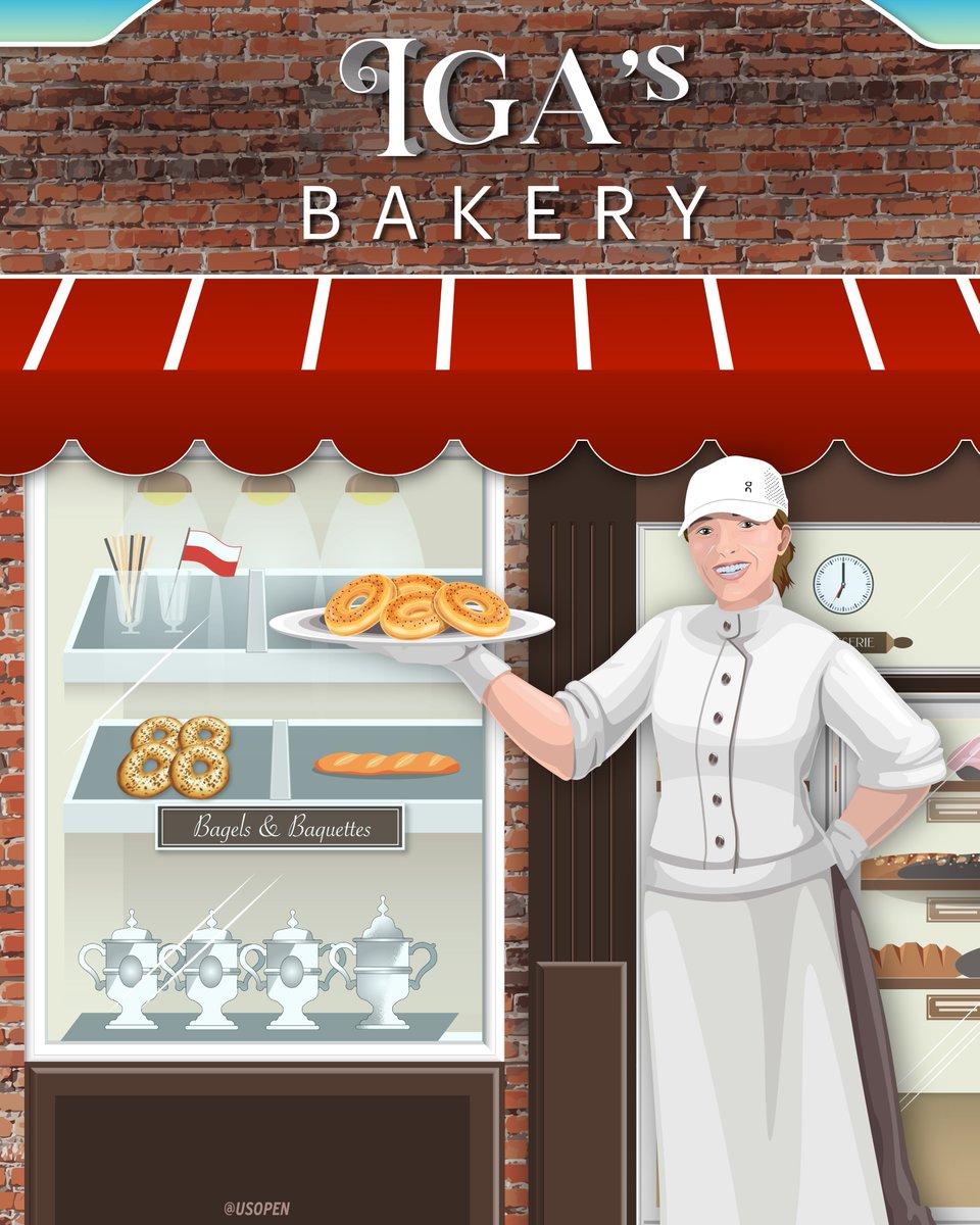 US Open Tennis on Twitter "Business was booming at Iga’s Bakery 🥯🥖"