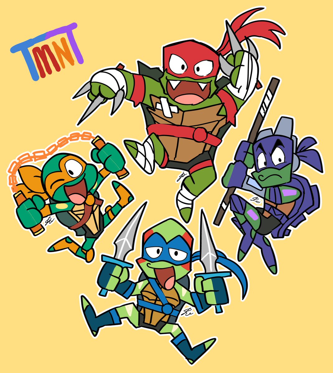 「#RiseoftheTMNT #rottmnt  Turtle Quartet」|🩷ℂ𝕣𝕚𝕞𝕞𝕪/hitausのイラスト