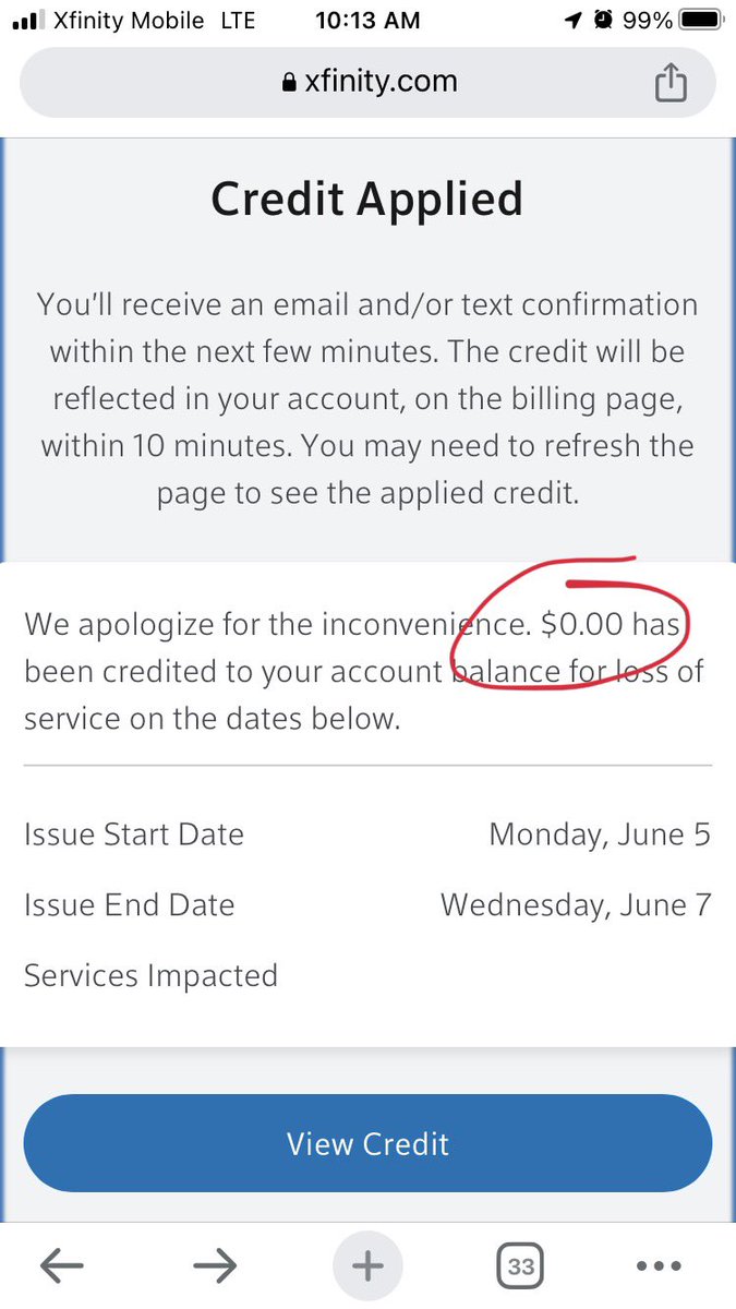 KWolhart's tweet photo. Hey @Xfinity 
So our internet was down for two days and this is your response? 
#customerexperience #CustomerServiceFail https://t.co/WsyrZWOKkX